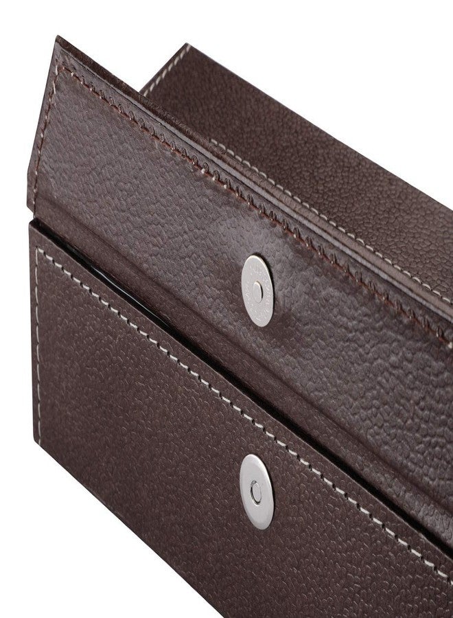 LEEZEL Tissue Box Holder with 2 Ply 100 Pulls Facial Tissue- Tissue Holder - Car Tissue Box Holder - Tissue Dispenser for Bathroom - Vegan Leather Tissue Box - Napkin Box (Brown) - Image 3
